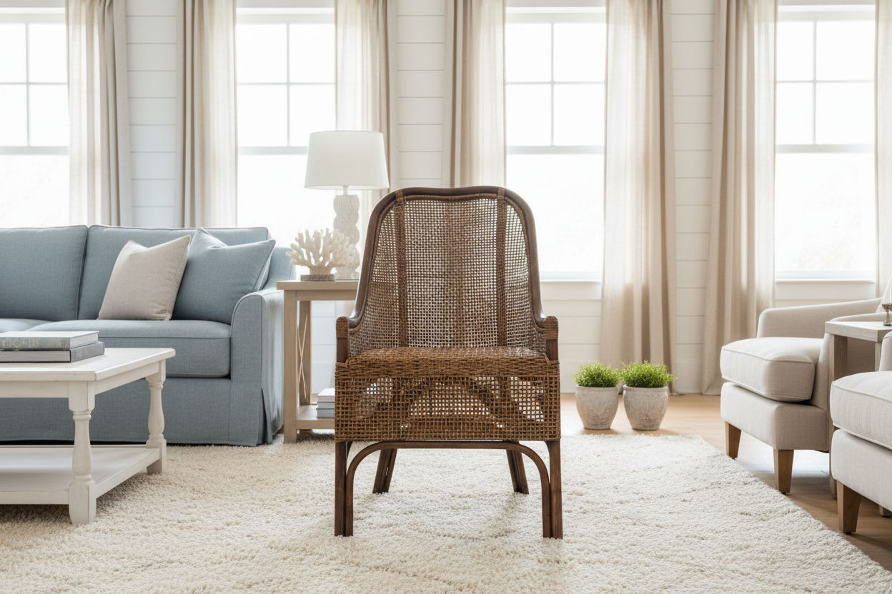 MALIBU HAMPTONS RATTAN DINING CHAIR IN MANGO TEAK - MyChocolateWood