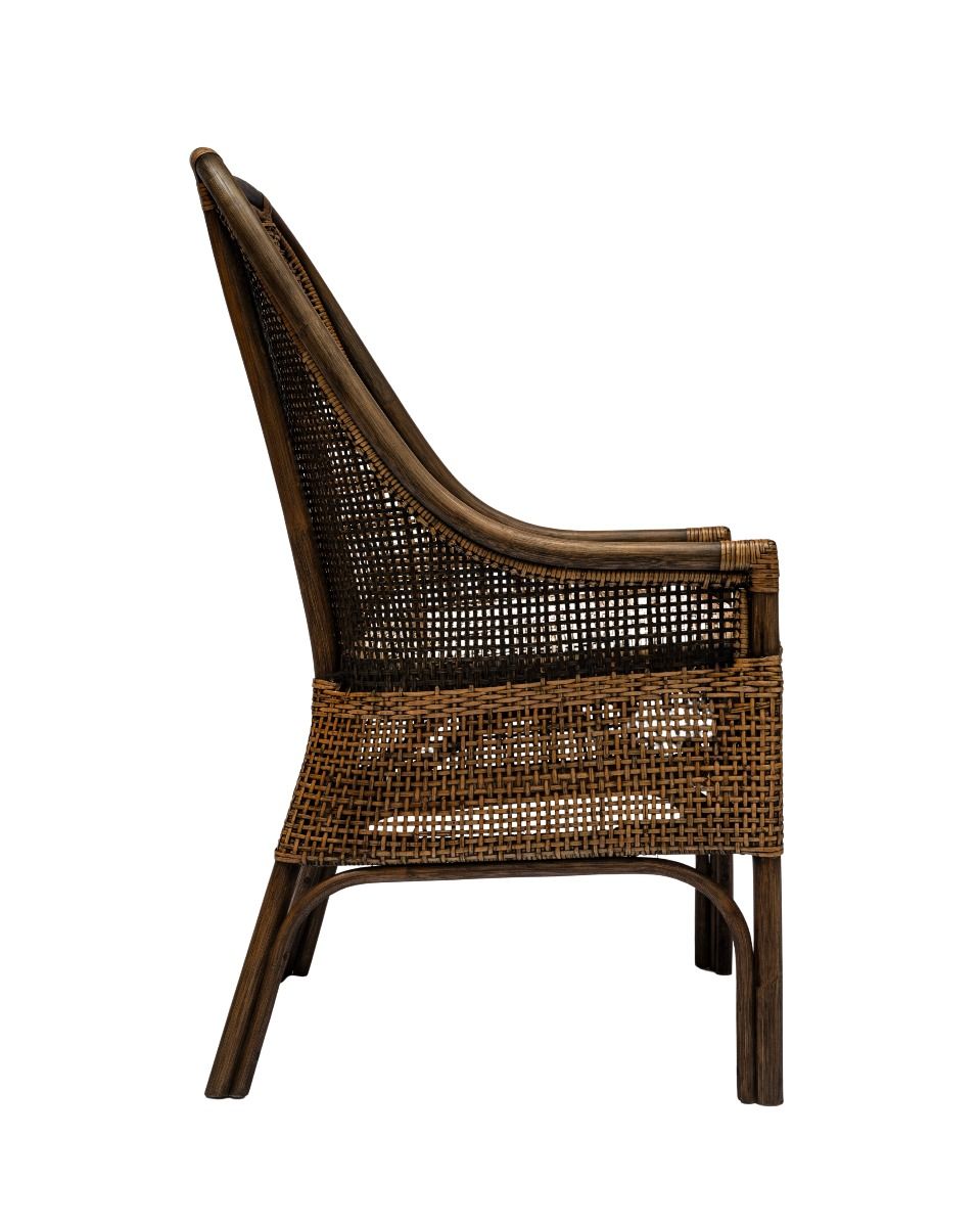 MALIBU HAMPTONS RATTAN DINING CHAIR IN MANGO TEAK - MyChocolateWood