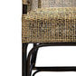 Malibu Hamptons Rattan Counter Stool in Black Shadow - Chocolate Wood
