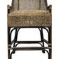 Malibu Hamptons Rattan Counter Stool in Black Shadow - Chocolate Wood