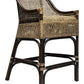 Malibu Hamptons Rattan Counter Stool in Black Shadow - Chocolate Wood