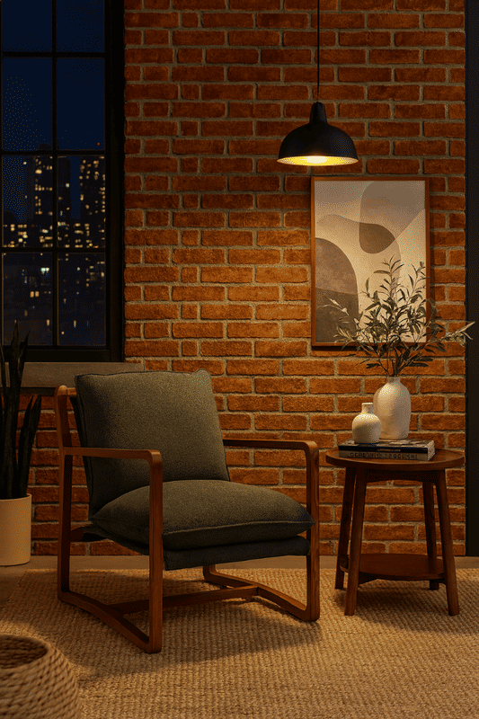 ROGAN BOUCLE TEXTURED FABRIC/ASHWOOD CHAIR IN PINE - MyChocolateWood