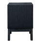 2 X ELIJAH ACACIA WOOD BEDSIDE TABLES 2 DRAWERS IN BRUSHED BLACK - MyChocolateWood