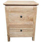2 X ELLA SOLID OAK BEDSIDE TABLES - 2 DRAWERS - MyChocolateWood