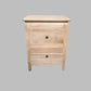 2 X ELLA SOLID OAK BEDSIDE TABLES - 2 DRAWERS - MyChocolateWood