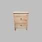 2 X ELLA SOLID OAK BEDSIDE TABLES - 2 DRAWERS - MyChocolateWood