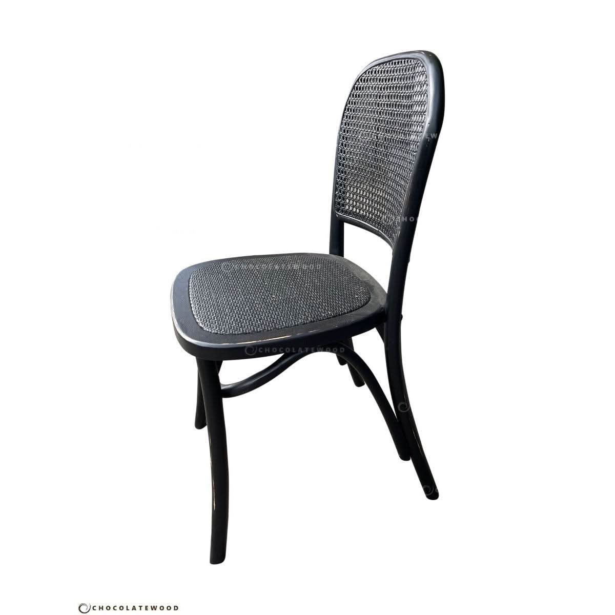 4 X BERMUDA DINING CHAIRS IN DISTRESSED BLACK - MyChocolateWood