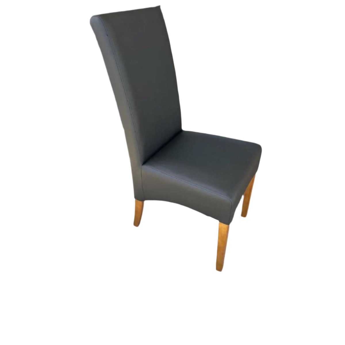 8 x BERTI HIGH QUALITY PU DINING CHAIRS IN MATT BLACK - FLOOR STOCK CLEARANCE - MyChocolateWood