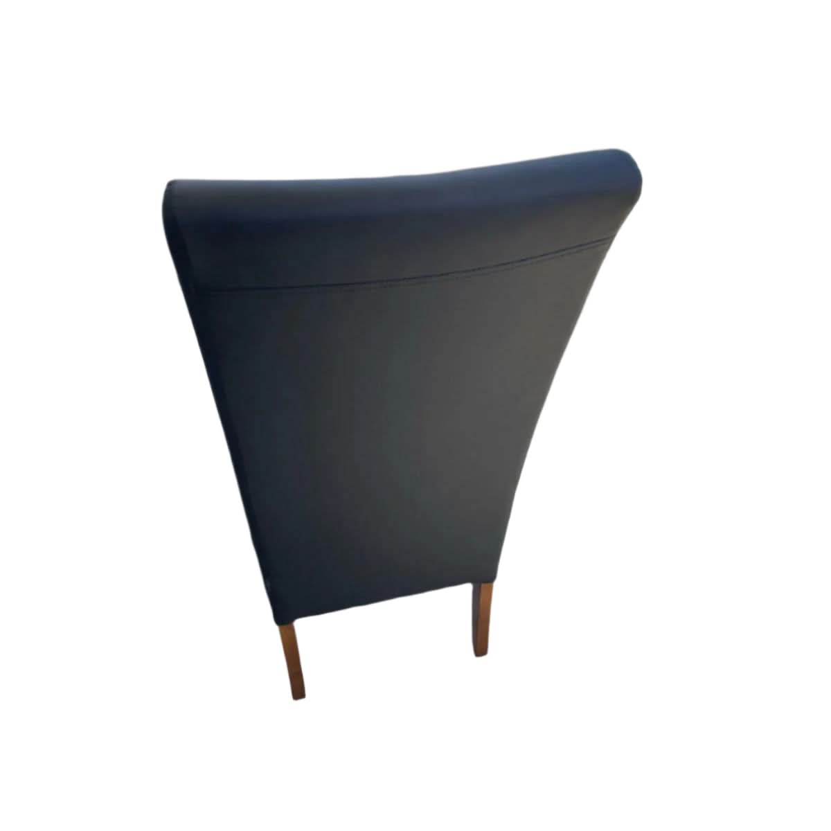 8 x BERTI HIGH QUALITY PU DINING CHAIRS IN MATT BLACK - FLOOR STOCK CLEARANCE