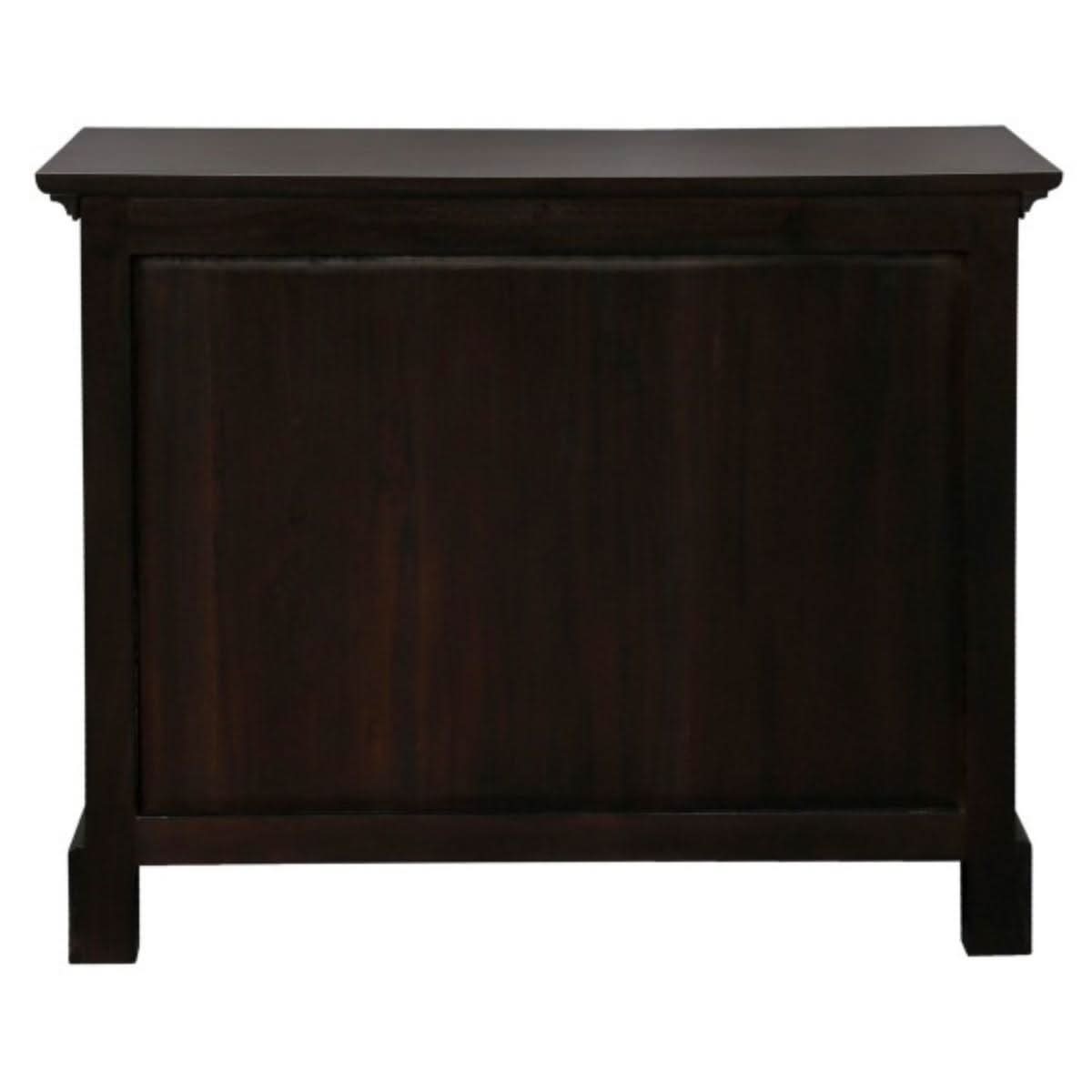 ADELAIDE SOLID MAHOGANY TIMBER LOW BOOKCASE IN CHOCOLATE - MyChocolateWood