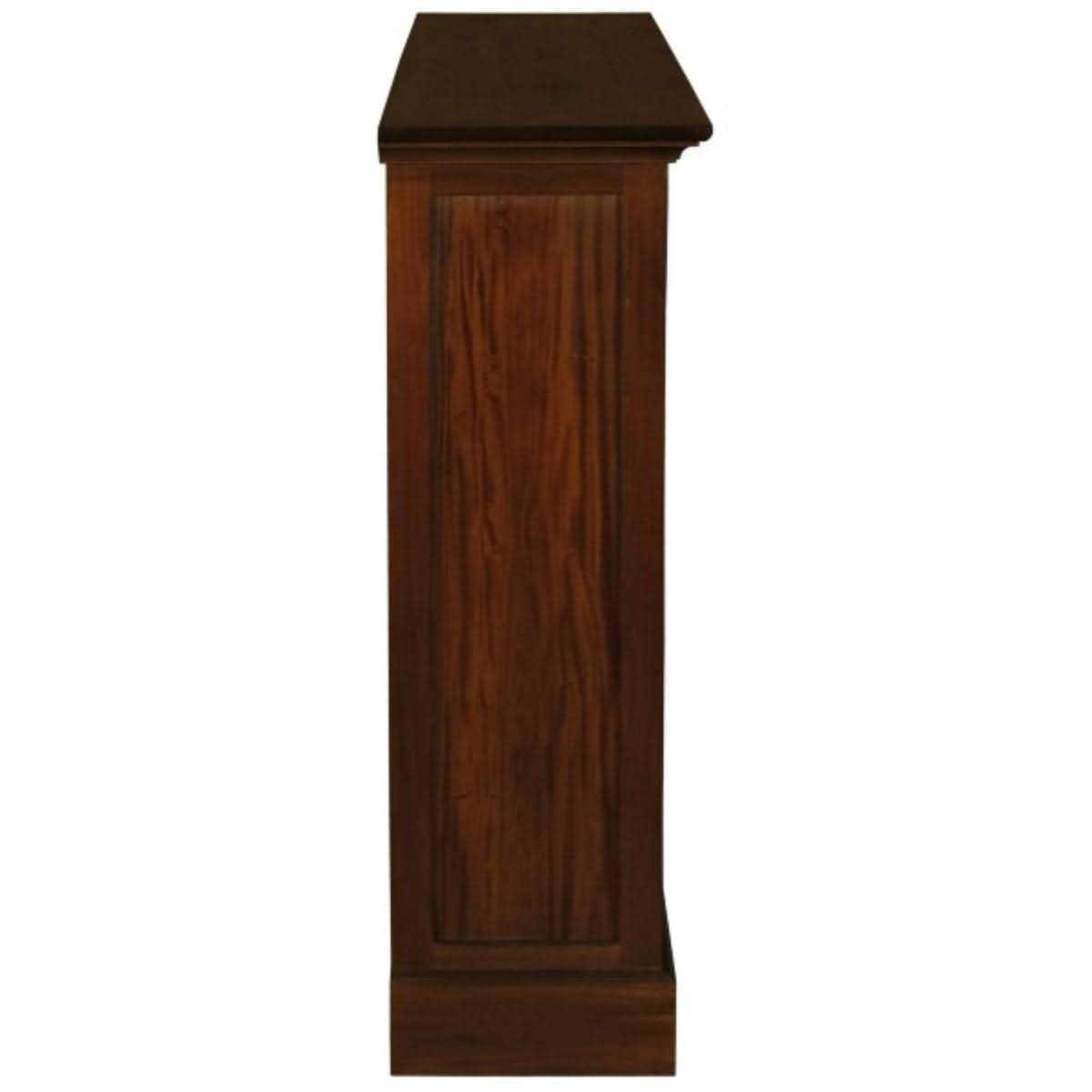 ADELAIDE SOLID MAHOGANY TIMBER WIDE BOOKCASE IN MAHOGANY - MyChocolateWood