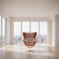 ADELINE BUTTEFLY AGED LEATHER AND COPPER ALLOY EGG CHAIR - MyChocolateWood