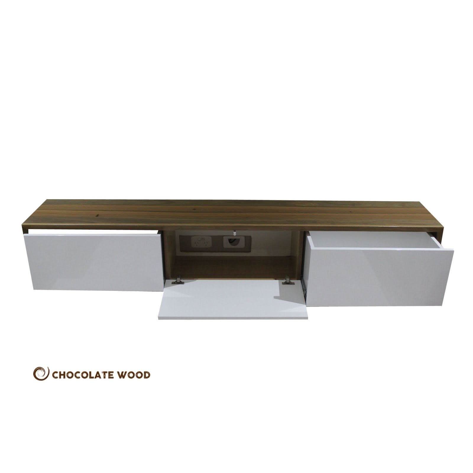 AGNES SOLID SPOTTED GUM TV/ENTERTAINMENT UNIT - CUSTOM MADE - MyChocolateWood