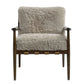 ALABAMA FAUX SHEEP SKIN/ASHWOOD ARMCHAIR /LOUNGE CHAIR IN BEIGE - MyChocolateWood