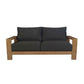 ALANYA HAMPTONS OUTDOOR 2-SEATER SOFA SETTEE EUCALYPTUS FRAME DARK CHARCOAL - MyChocolateWood