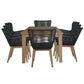 ALANYA OUTDOOR DINING CHAIR NATURAL EUCALYPTUS TIMBER LEGS BLACK ROPE/CHARCOAL - MyChocolateWood