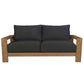 ALANYA OUTDOOR DINING CHAIR NATURAL EUCALYPTUS TIMBER LEGS BLACK ROPE/CHARCOAL - MyChocolateWood