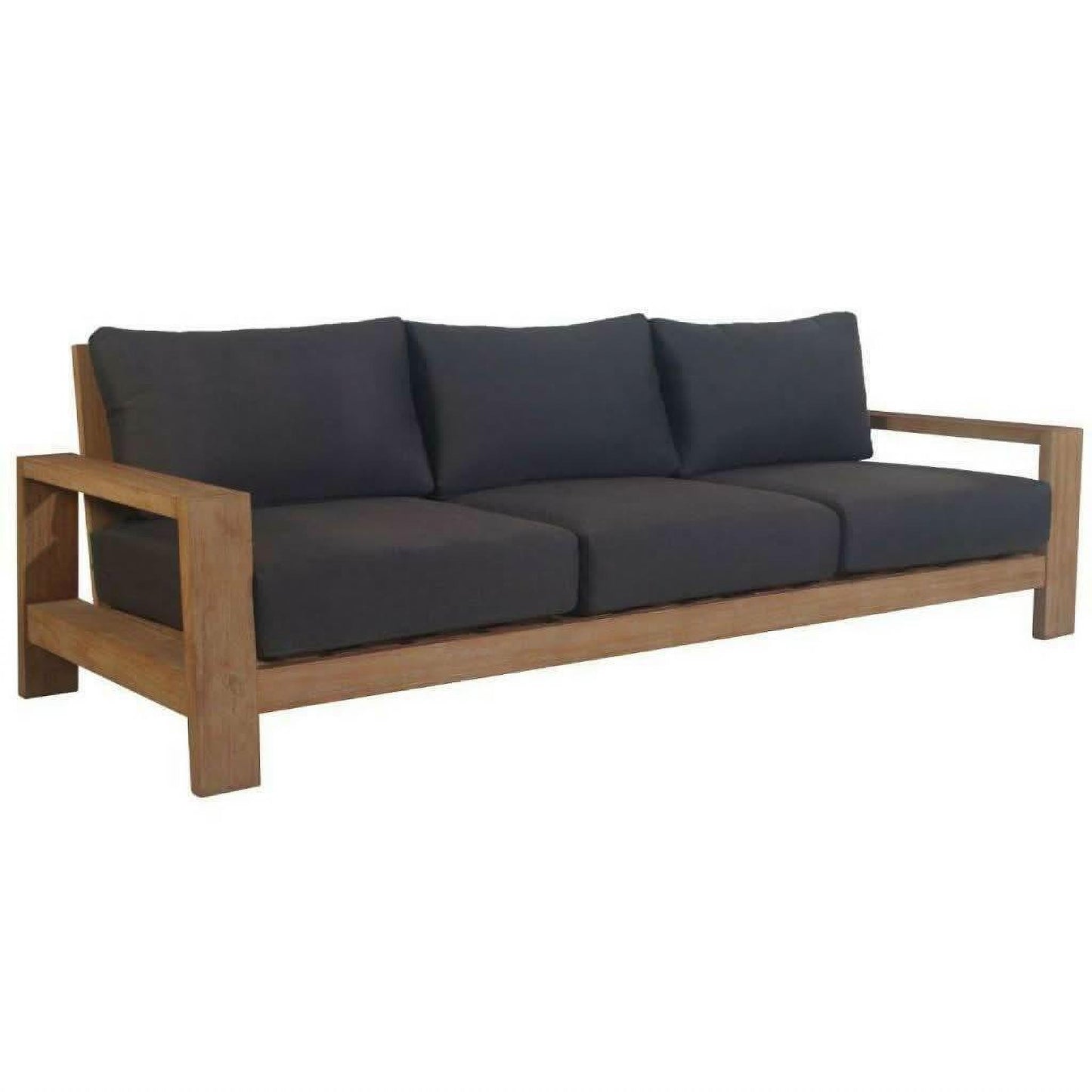 ALANYA OUTDOOR DINING CHAIR NATURAL EUCALYPTUS TIMBER LEGS BLACK ROPE/CHARCOAL - MyChocolateWood