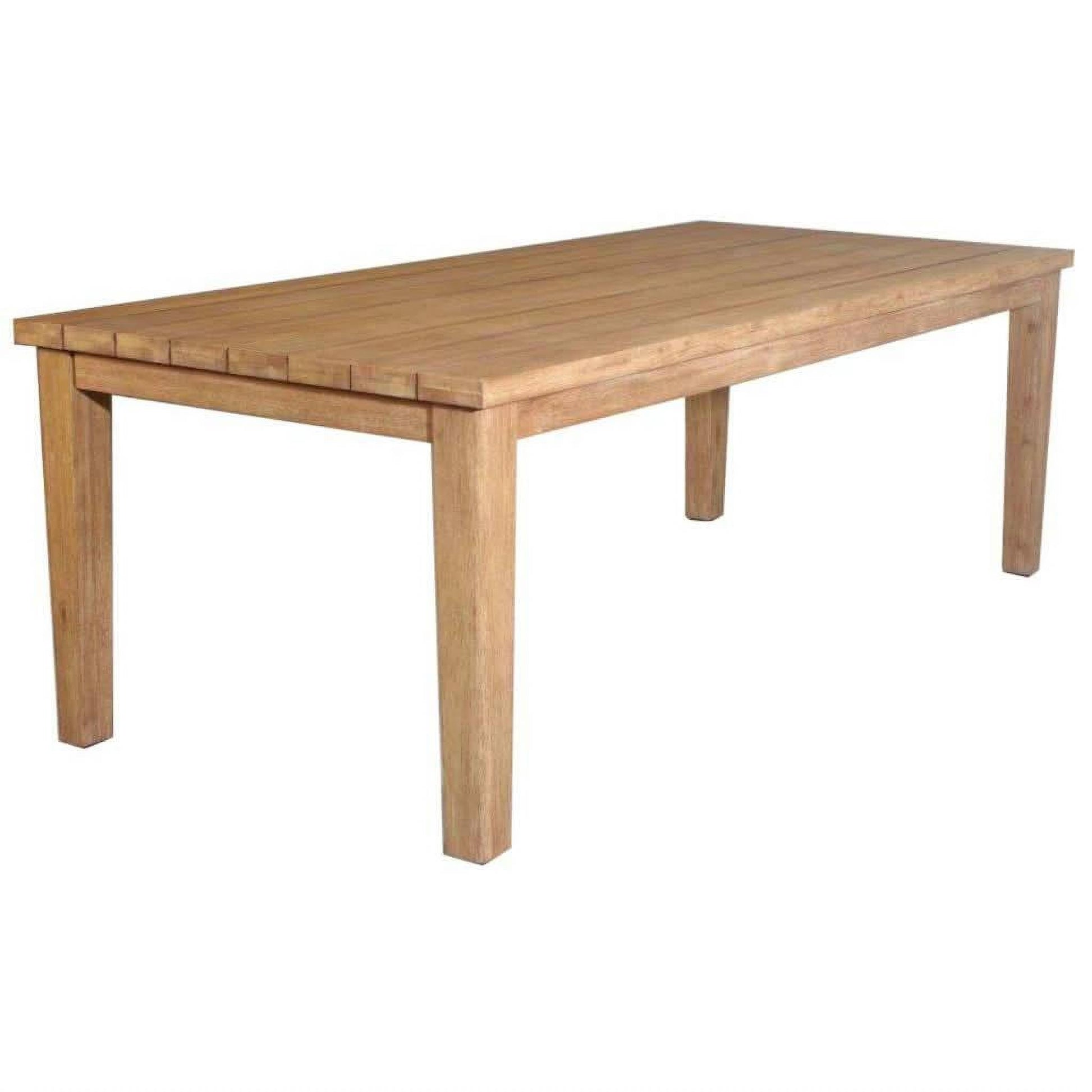 Alanya Solid Eucalyptus Timber Rectangular Outdoor Dining Table 220cm - Chocolate Wood
