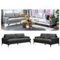 ALBERGO FABRIC 3-SEATER SOFA LOUNGE DARK GREY - MyChocolateWood
