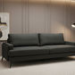 ALBERGO FABRIC 3-SEATER SOFA LOUNGE DARK GREY - MyChocolateWood