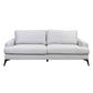 Albergo Fabric 3-Seater Sofa Lounge in Light Grey - Chocolate Wood