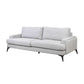 Albergo Fabric 3-Seater Sofa Lounge in Light Grey - Chocolate Wood