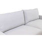 Albergo Fabric 3-Seater Sofa Lounge in Light Grey - Chocolate Wood