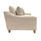 ALBERTO 1.5-SEATER XL HAMPTON STYLE ARMCHAIR SOLID PINE & HARDWOOD FRAME IN CALANTINO STRIPE 125CM - MyChocolateWood