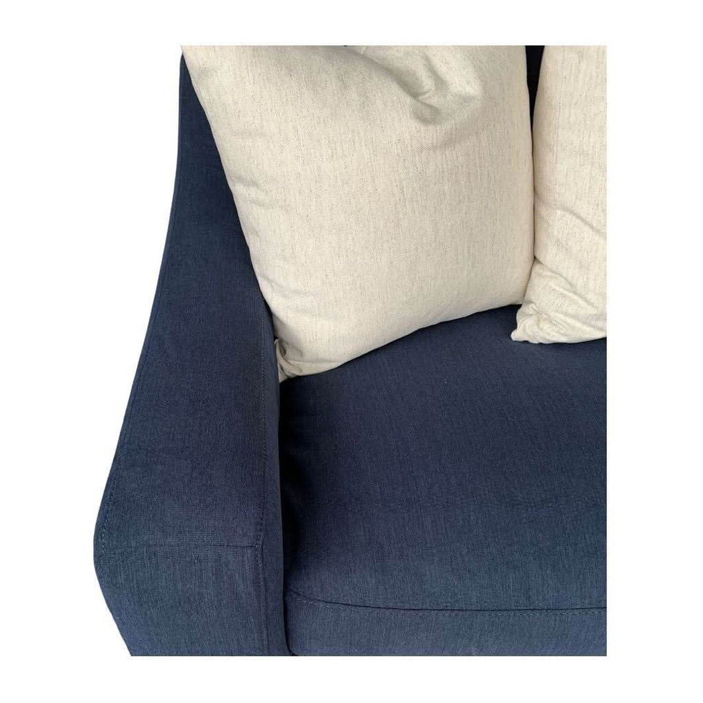 ALBERTO 3-SEATER SOFA SOLID PINE & HARDWOOD FRAME IN NAVY 223CM
