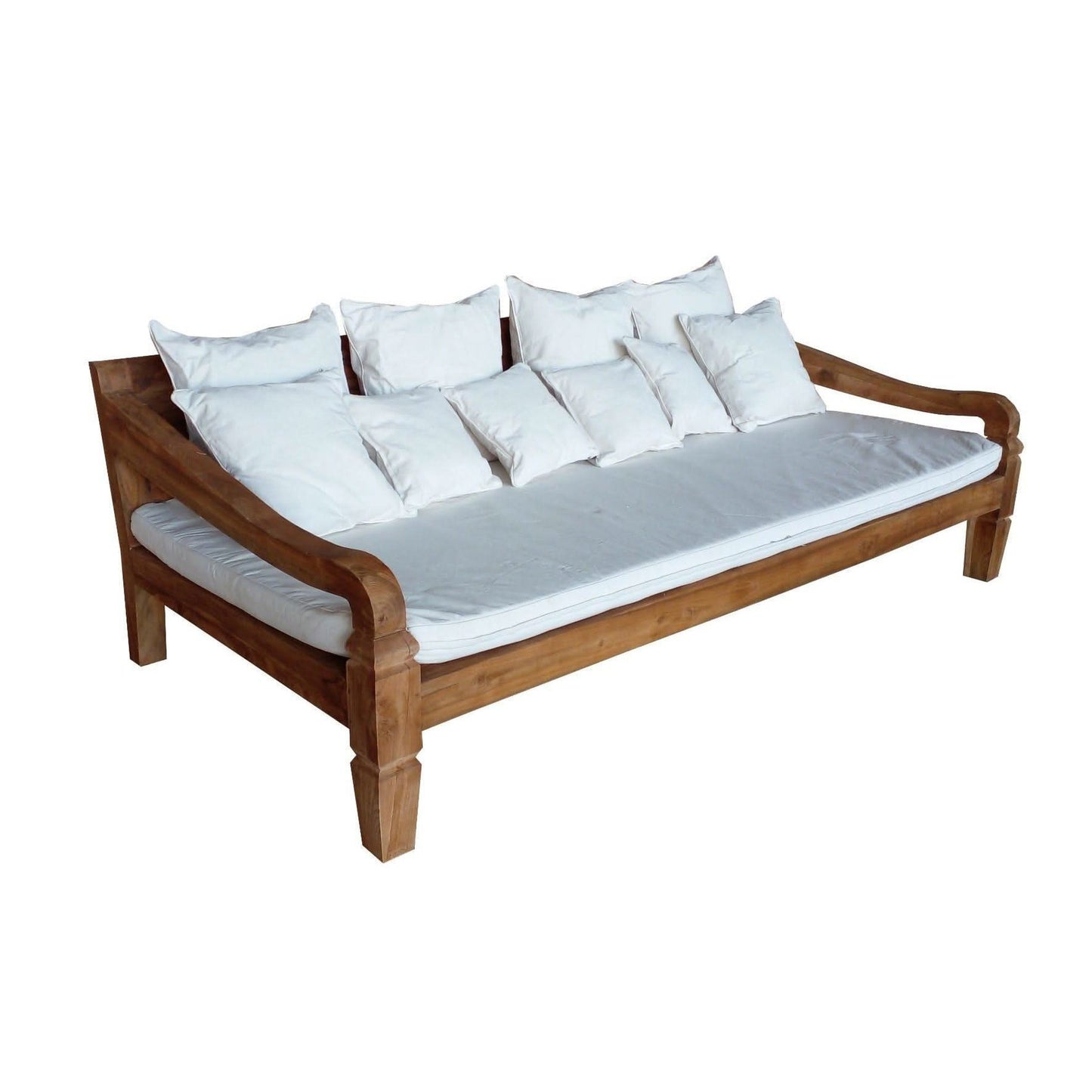 ALBERTO DAY BED - NATURAL/WHITE - RECYCLED TEAK