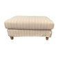 ALBERTO OTTOMAN FOOTSTOOL POUF SOLID PINE & HARDWOOD FRAME CALANTINO STRIPE - MyChocolateWood