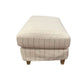 ALBERTO OTTOMAN FOOTSTOOL POUF SOLID PINE & HARDWOOD FRAME CALANTINO STRIPE - MyChocolateWood