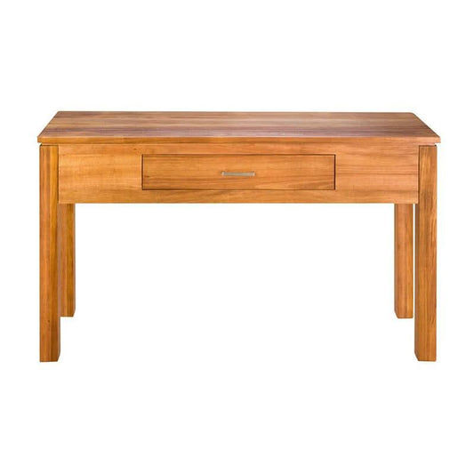Aldo Blackwood console table with one drawer, sleek black wood design, ideal for hallway or living room decor.