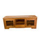 ALDO SOLID BLACKWOOD TV UNIT WITH 1 DRAWER & 2 GLASS DOORS - MyChocolateWood