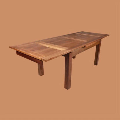 Aldo Tasmanian Blackwood Side Extension Dining Table, 150 / 200 / 250cm - Chocolate Wood