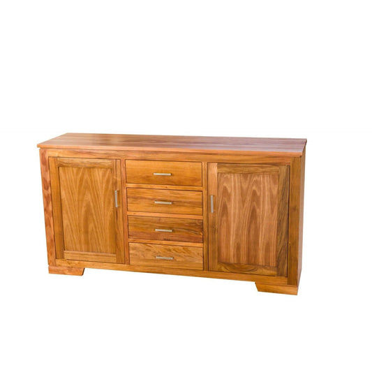 Aldo Tasmanian Blackwood Timber buffet sideboard with 2 doors and 4 drawers, measuring 160cm, showcasing polished wood finish.