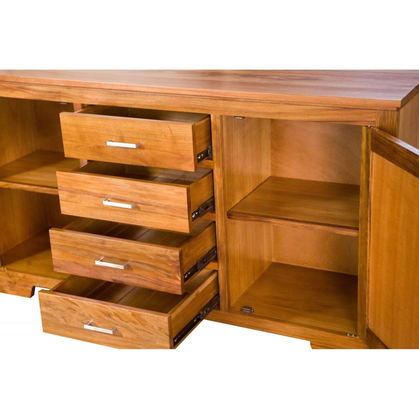 ALDO TASMANIAN BLACKWOOD TIMBER BUFFET SIDEBOARD 2 DOORS 4 DRAWERS 160CM - MyChocolateWood