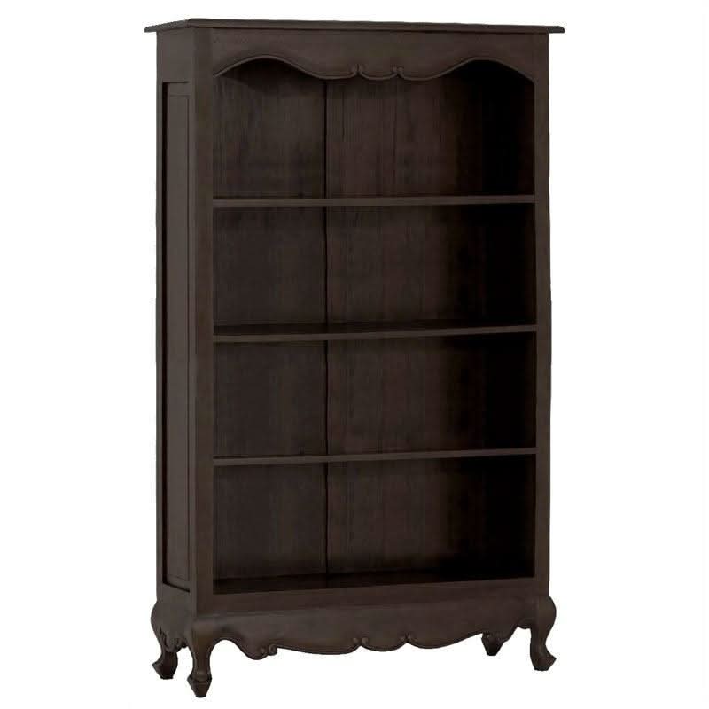 ALEXEI QUEEN ANN STYLE SOLID MAHOGANY BOOKCASE IN CHOCOLATE - MyChocolateWood