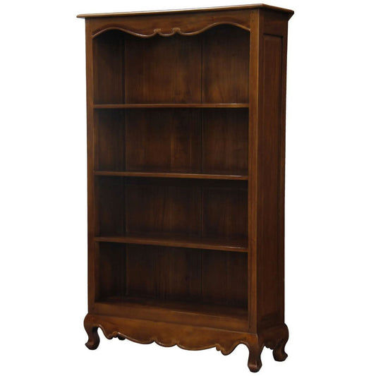 ALEXEI QUEEN ANN STYLE SOLID MAHOGANY BOOKCASE IN MAHOGANY