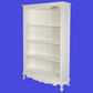 ALEXEI QUEEN ANN STYLE SOLID MAHOGANY BOOKCASE IN WHITE - MyChocolateWood