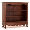 ALEXEI QUEEN ANN STYLE SOLID MAHOGANY LOW BOOKCASE IN MAHOGANY