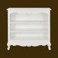 ALEXEI QUEEN ANN STYLE SOLID MAHOGANY LOW BOOKCASE IN WHITE - MyChocolateWood