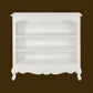 Alexei Queen Ann Style Solid Mahogany Low Bookcase in White - Chocolate Wood