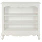 ALEXEI QUEEN ANN STYLE SOLID MAHOGANY LOW BOOKCASE IN WHITE - MyChocolateWood