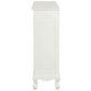 Alexei Queen Ann Style Solid Mahogany Low Bookcase in White - Chocolate Wood