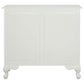 Alexei Queen Ann Style Solid Mahogany Low Bookcase in White - Chocolate Wood