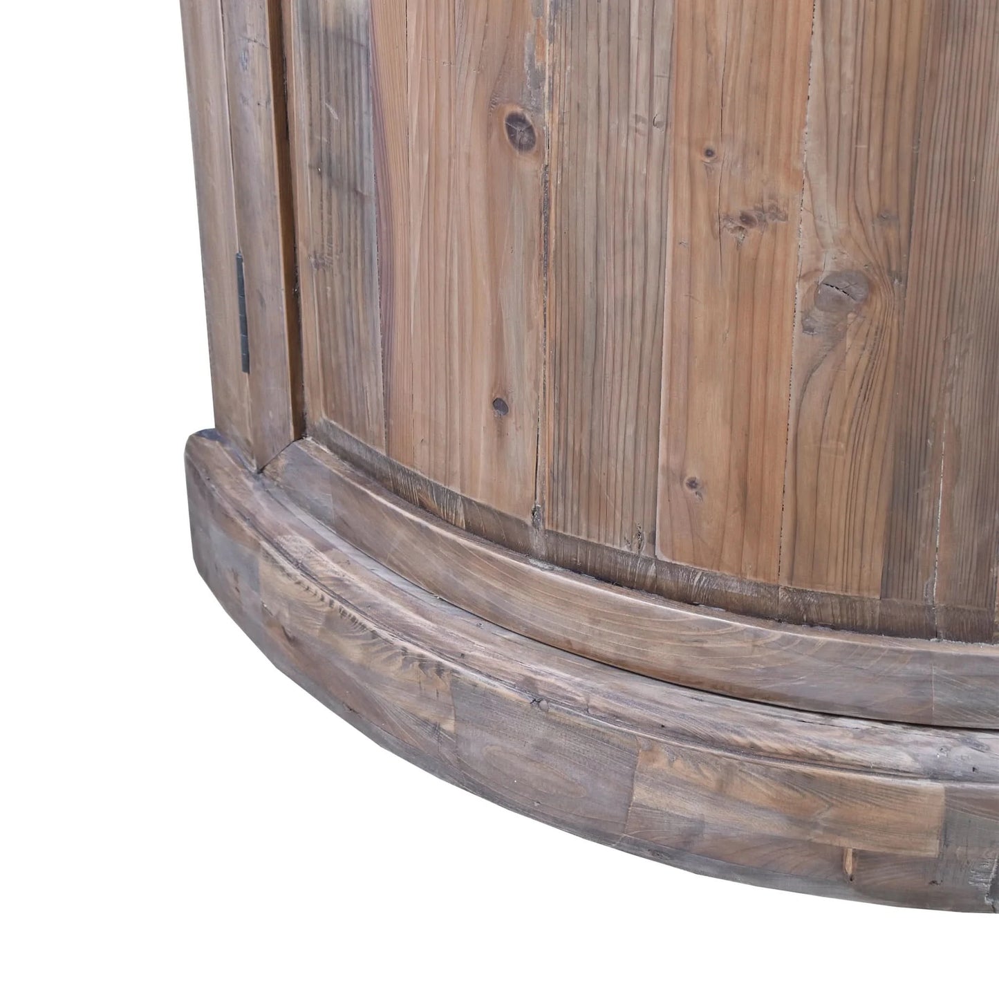ALIMAR RECLAIMED PINE/RECLAIMED ELM TOP FRENCH VINTAGE CURVED SIDEBOARD/BUFFET NATURAL - MyChocolateWood