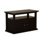 Allenby Solid Mahogany 2-Door TV Unit with Shelf 97cm in Chocolate - Chocolate Wood