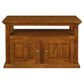 Allenby Solid Mahogany 2-Door TV Unit with Shelf 97cm in Light Pecan - Chocolate Wood